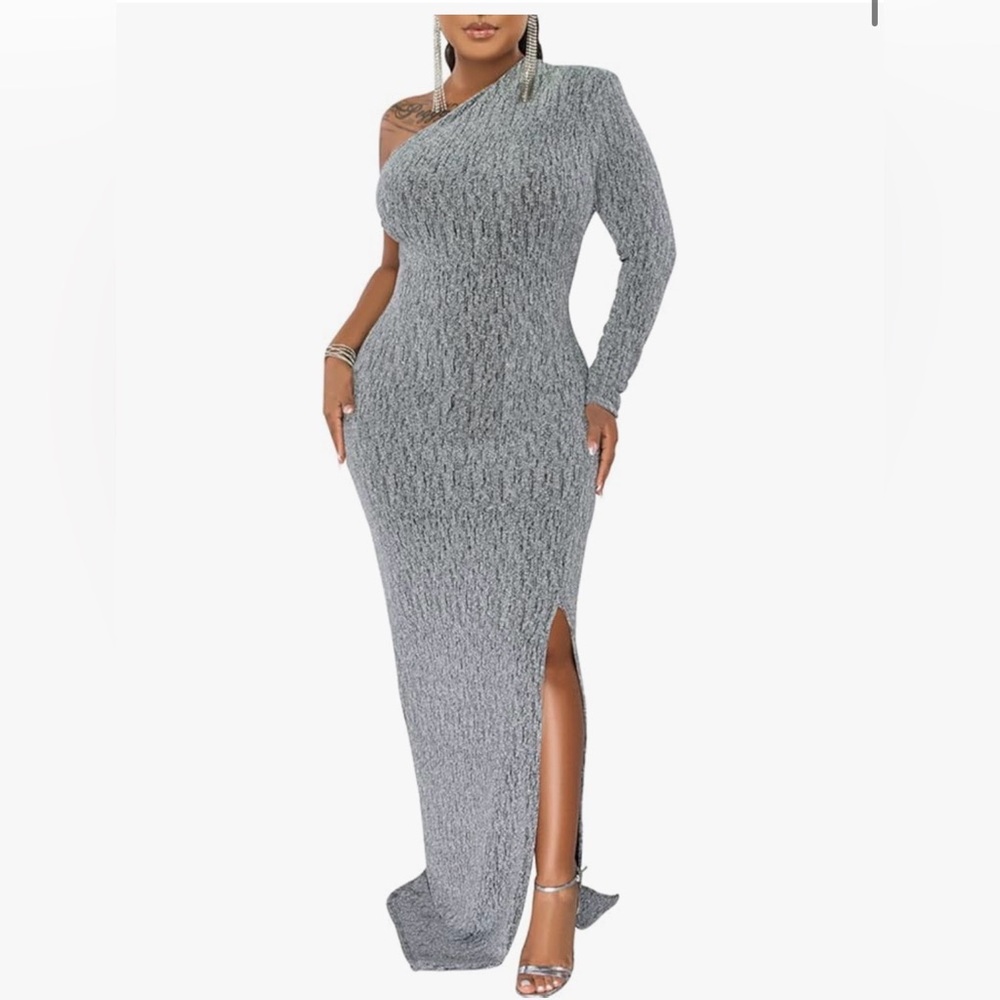 NEW Formal Evening Gowns 1 Shoulder Maxi Long Dress 2X